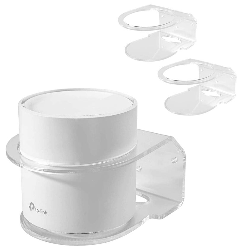 VOMENC Wall Mount Holder for TP-Link Deco X20/X55/Pro/X60/X68 WiFi 6 Mesh WiFi (AX1800/AX3000/AX3600) Whole Home WiFi System, Sturdy Easy Moved Space Saving Wall Mount Holder (2Pack) - Image 1